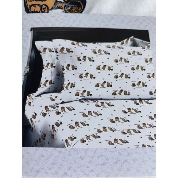 3 Piece Life Is Good Vintage Style Winnie the Pooh TWIN Sheet Set Soft NEW - Picture 1 of 11